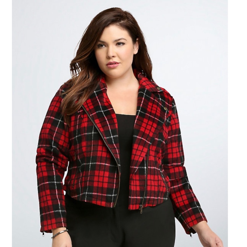 PLAID MOTO JACKET